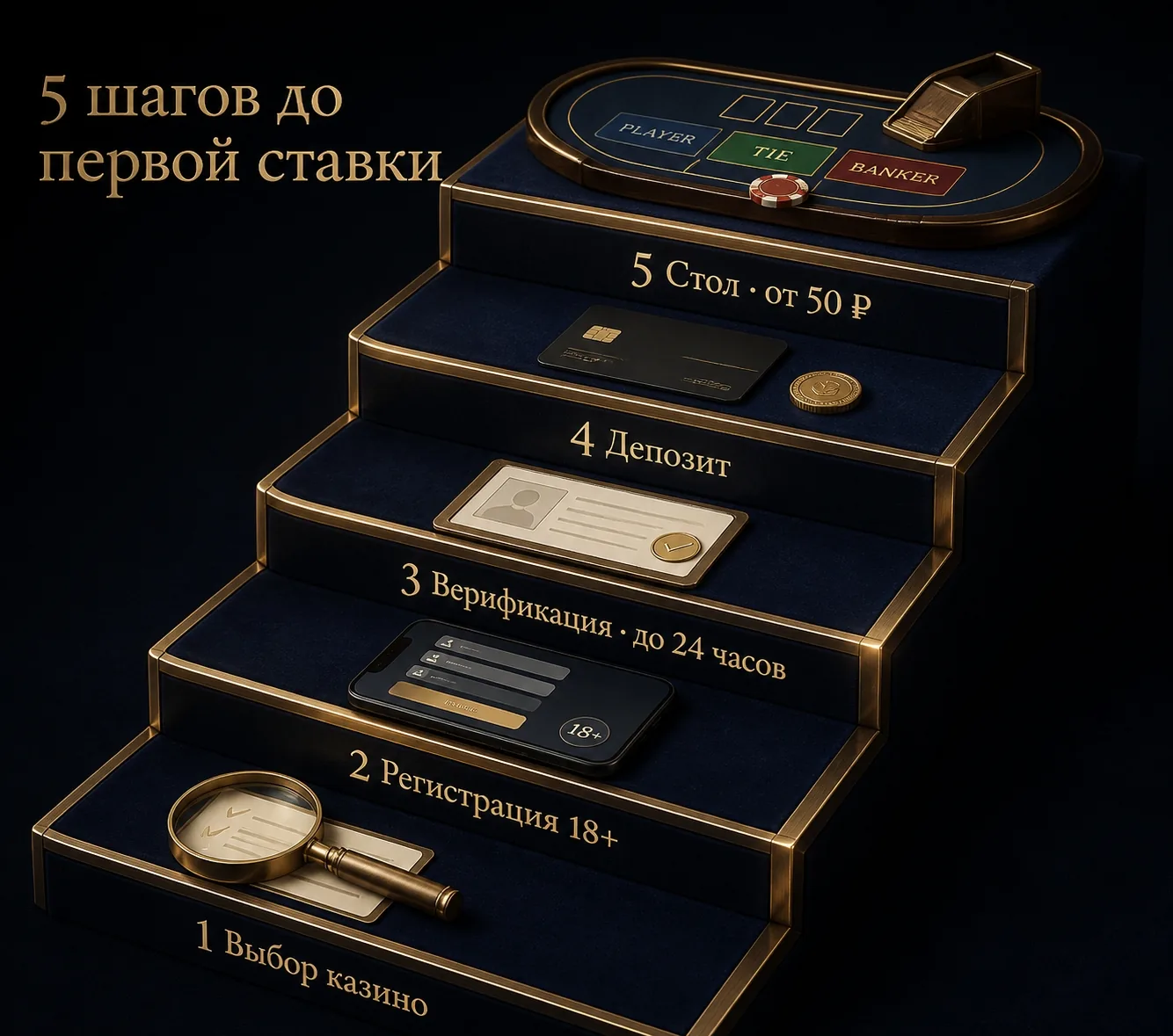 Пять шагов от выбора казино до первой ставки