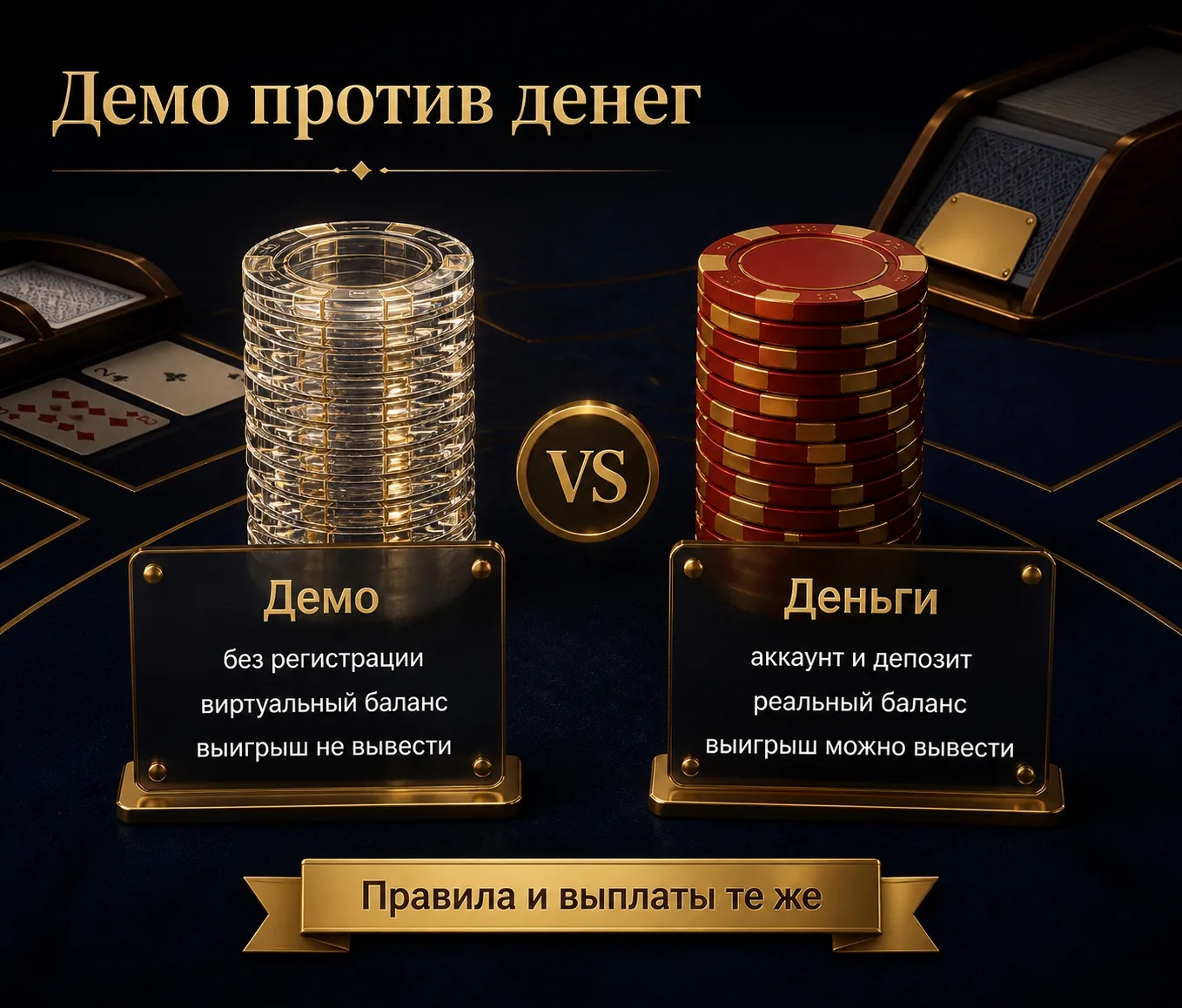 Демо-режим и игра на деньги: что совпадает